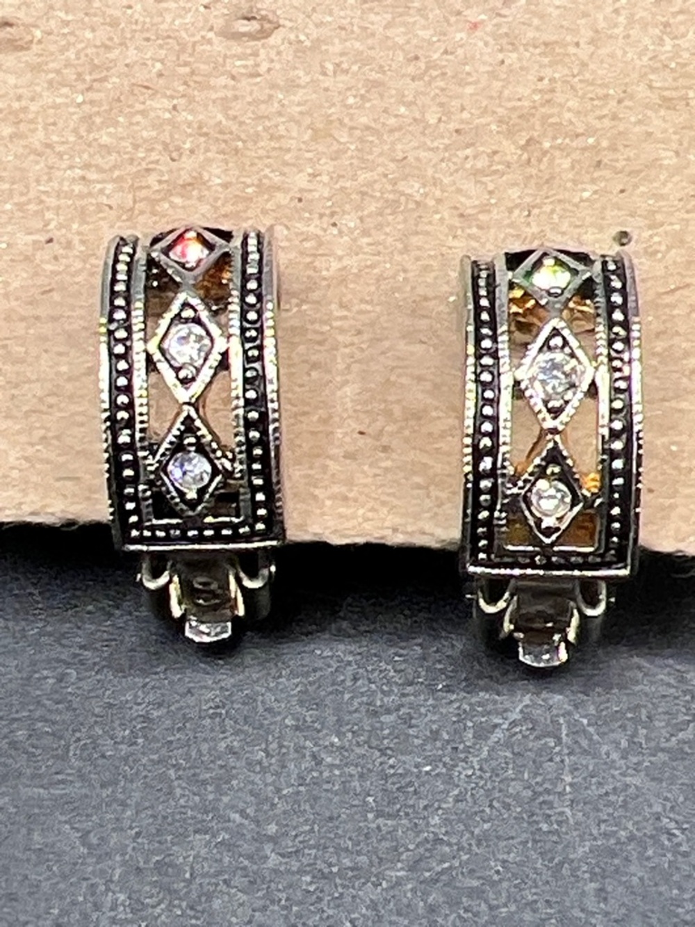 Rhinestone Huggie Earrings
